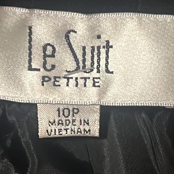 Le Suit PinStriped One Button Office Career Suit Blazer Jacket Size 10P - Picture 8 of 10